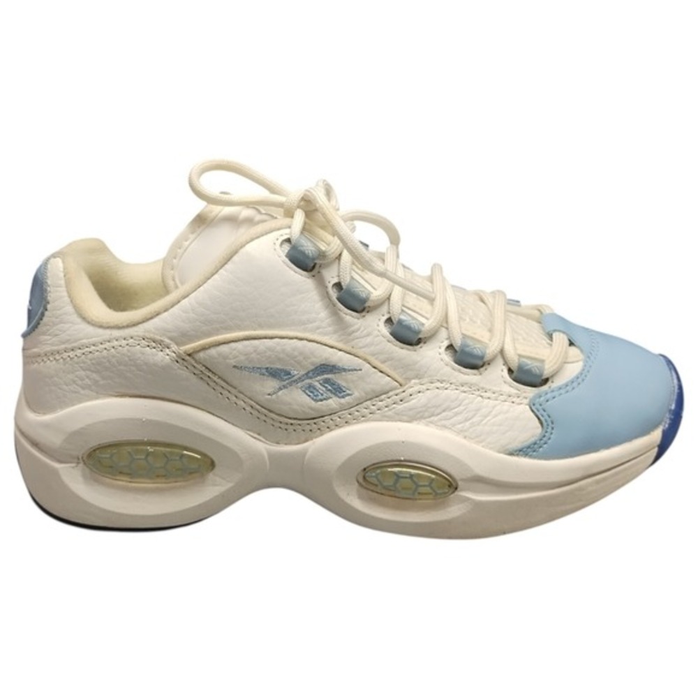 Reebok Question Low Iverson Patent Leather Sneakers Womens 5.5 Fluid Blue FY2345